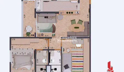 Apartamento com 2 dormitórios à venda, 61 m² por R$ 335.110,00 - Jardim Santa Maria - Jacareí/SP