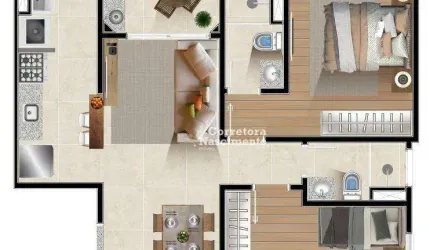 Apartamento com 2 dormitórios à venda, 58 m² por R$ 347.720,00 - Centro - Jacareí/SP