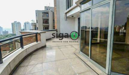 Cobertura a venda 416m², 5 dormitórios, sendo 4 suítes, 6 vagas, Vila Suzana.