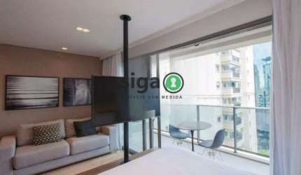 Studio a venda em Pinheiros com 36m², mobiliado com 1 vaga de garagem