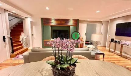 Cobertura Duplex com 233m² ,3 quartos, sendo 2 suites,4 vagas no Jd Guedala à Venda, SEMI MOBILIADO
