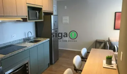 Apartamento 48m² mobiliado, 2 quartos para locação, localizado na Chácara Santo Antônio/SP