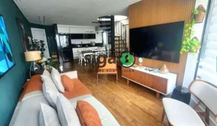 Cobertura à venda com 164m2, 3 quartos, e 2 vagas na Vila Andrade