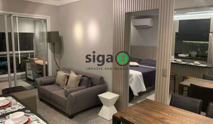 APARTAMENTO PARA LOCAÇÃO MOBILIADO, NO BROOKLIN, 1 QUARTO, 1 VAGA, LAZER COMPLETO!