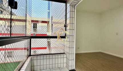 Apartamento Bairro Boqueirão- Praia Grande, SP | 1 Quarto com Sacada