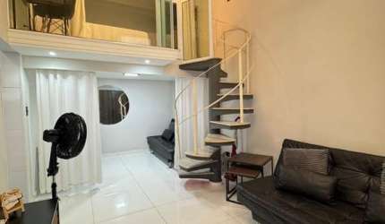 Loft Praia Grande canto do forte reformado pé na areia