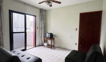 Apartamento canto do forte Praia Grande 1 dormitório 2 sacadas