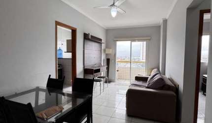 Apartamento tupi Praia Grande 1 dormitório grande com sacada vista livre