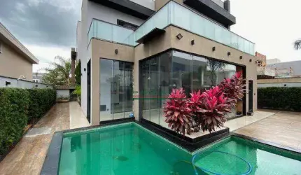 Casa com 5 dormitórios para alugar, 380 m² por R$ 18.874,89/mês - Alphaville - Ribeirão Preto/SP