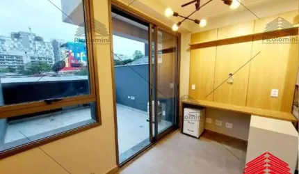 Studio novo Santo Amaro em frente ao Metrô alto da Boa Vista,  1 quarto, sala com cozinha,  Varanda Garden, 1 banheiro, lavanderia, academia e mais