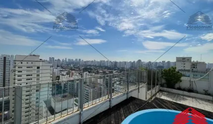 Cobertura duplex 325m2 no Brooklin, vista livre, 1 suíte master, total de 5 dormitórios, 3 vagas de garagem, piscina, lareira, adega