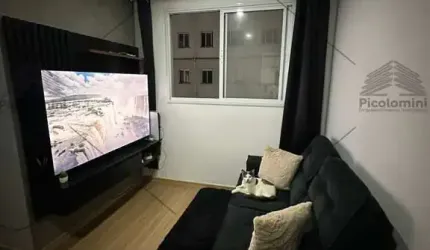 Apartamento a venda no Brás de 38 m², 2 dormitórios, 1 banheiro, lavanderia, cozinha planejada, mobiliado, porteira fechada, lazer completo