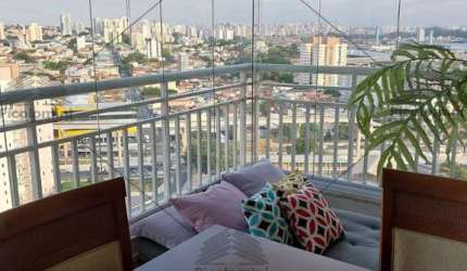 Apartamento com varanda gourmet, 101 m2 a venda na Mooca , 3 dormitórios, 3 banheiros, 2 vagas, A 400 metros do Metro Vila Prudente.