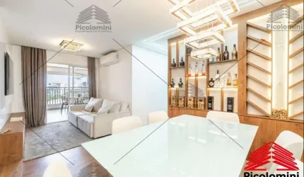 Apartamento Tatuapé com 3 quartos, 3 suítes, Varanda Gourmet, mobiliado, e 2 vagas. Piscina, academia, espaço gourmet, pet e mais