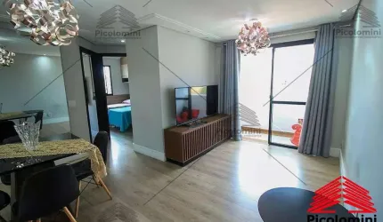Apartamento à venda na Moóca com 55 metros, 2 quartos, sala 2 ambientes com Sacada, 1 banheiro, 1 vaga, piscina, espaço gourmet, mercado e mais