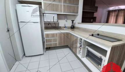 Studio mobiliado, próximo ao metrô 46m²,1 vaga garagem, varanda, área de lazer completa.
