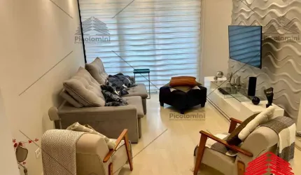 Apartamento á venda, Tatuapé,105 m², Porteira fechada,03 quartos, 01 suíte com ar condicionado e sacada,ampla sala, cozinha mobiliada,02 vagas.