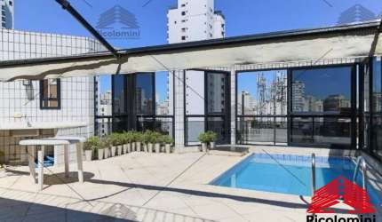 Imperdível cobertura à venda em Higienópolis, São Paulo-SP: 2 quartos, 2 suítes, 3 salas, 6 banheiros, 3 vagas, 260m²!