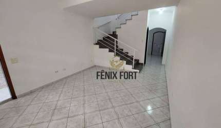Sobrado com 2 dormitórios para alugar, 85 m² por R$ 3.580,00/mês - Vila Guilhermina - Praia Grande/SP