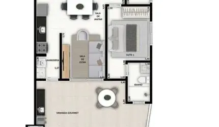 Unidade Térrea - Apto 2dorm/2Suítes - 86,41m²- Praia Grande- Ubatuba-SP