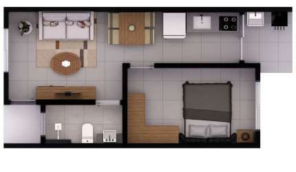 Unidade 35,95m² - 1 dormitório - Sertão da Quina, Maranduba, Ubatuba-SP