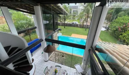 Guarajuba - Casa Duplex com 4 Quartos, entre a Lagoa e o Mar.