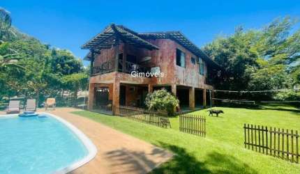 Casa em condomínio fechado com 4 quartos à venda na Rodovia BA-099 - Estrada do Côco, Praia de Busca Vida, Camaçari, 560 m2 por R$ 1.650.000