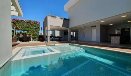 Luxuosa casa de alto padrão em condomínio à venda em Campinas-SP, Loteamento Mont Blanc, 4 quartos, 4 suítes, 3 salas, 7 banheiros, 5 vagas, 626,36 m².