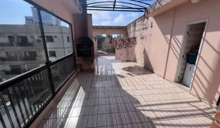 Cobertura com 2 suítes, 197 m² - venda por R$ 650.000 ou aluguel por R$ 6.600/mês - Jardim Las Palmas - Guarujá/SP