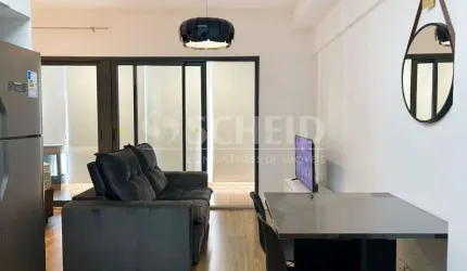 Studio de 40 m² MOBILIADO para locação no Paraíso Varanda, 1 vaga de garagem.