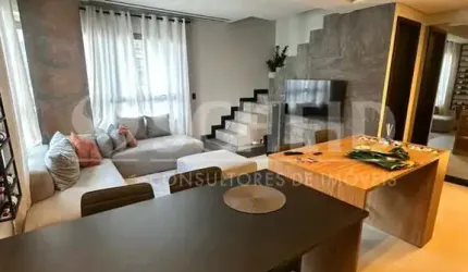 Duplex a venda de 71,00m² útil, com 2 quartos em Moema.