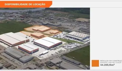 Galpões com módulos de 1.600 a 44.000m2 para locação em Itajaí - SC