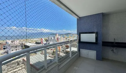 Lindo apartamento com sacada e churrasqueira, com vista mar, 03 quartos no bairro de Campinas/SJ