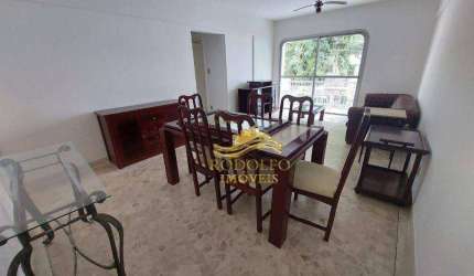 Guarujá Praia das Pitangueiras 2 Dormitórios 100m² 1 Vaga Sacada Churrasqueira Serviço de Praia