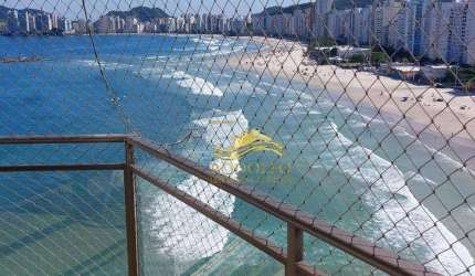 Guarujá Praia das Pitangueiras Frente ao Mar com Vista 2 Dormitórios 181,83m² 2 Vagas Ampla Sala Mobiliado e Decorado
