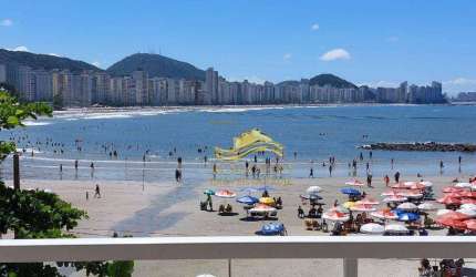 Guarujá Praia das Astúrias Frente ao Mar com Vista 3 Dormitórios + Suíte Empregada 147m² 1 Vaga