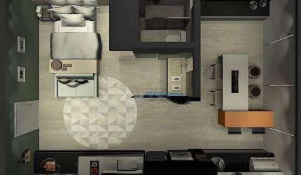 Apartamento com 1 dormitório para alugar, 40 m² por R$ 3.950/mês - Jardim Aquarius - São José dos Campos/SP
