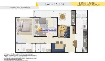 Apartamento com 2 quartos, Centro, Mongaguá - R$ 399 mil, Cod: 12494