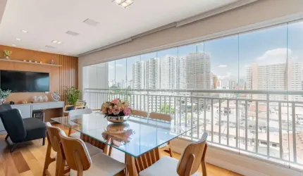 APARTAMENTO À VENDA NO TATUAPÉ - 4 dormitórios, sendo 3 suítes, varanda com churrasqueira, 2 vagas
