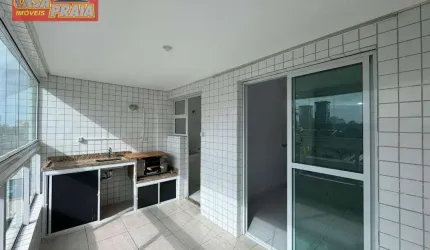 APARTAMENTO 2 QUARTOS SACADA GOURMET COM PISCINA NO CENTRO  - Mongaguá/SP