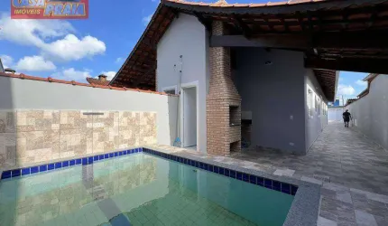 03 QUARTOS COM PISCINA 700 METROS DA PRAIA, 79 m² por R$ 441.000 - Balneário Itaguaí - Mongaguá/SP