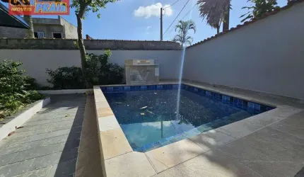 LOTE INTEIRO 200 METROS DA PRAIA CASA 3 QUARTOS PISCINA 132 m² por R$ 449.900 - Balneário Flórida Mirim - Mongaguá/SP