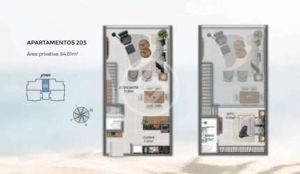 Loft duplex com 1 suite, 1 vaga codigo: 78538