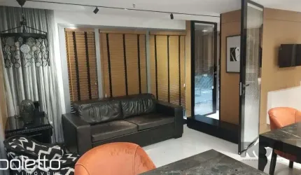 Sala Garden mobiliada e equipada, com terraço privativo (140,65m²), 2 banheiros,
