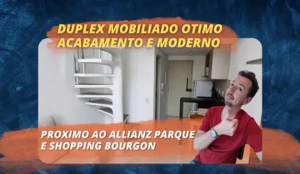 Studio Duplex Moderno e Mobiliado