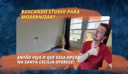 Studio excelente para modernizar e revitalizar - Barra funda e Santa cecilia
