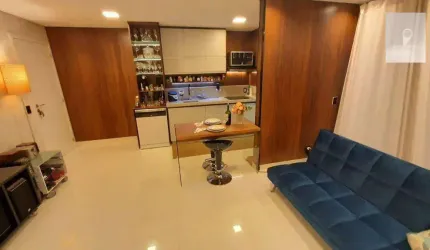 Apartamento mobiliado com 1 dormitório à venda, 50 m²  - Alphaville - Barueri/SP