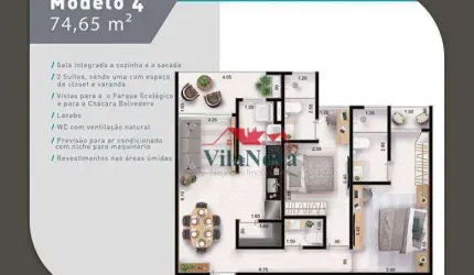 Apartamento com 2 dormitórios à venda, 74 m² por R$ 850.000,00 - Vila do Parque - Indaiatuba/SP