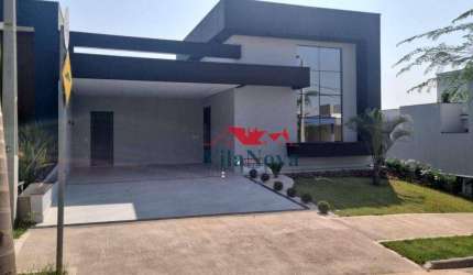 CASA À VENDA COM 3 SUÍTES, 1 COM CLOSET, LAVABO, COZINHA INTEGRADA À SALA E ÁREA GOURMET, PISCINA, 4 VAGAS DE GARAGEM - COND. PIEMONTE - INDAIATUBA SP