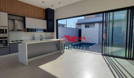 MAGNÍFICA CASA À VENDA COM 3 SUÍTES, PISCINA E 4 VAGAS SENDO 2 COBERTAS - COND. GRAN RESERVE - INDAIATUBA SP!